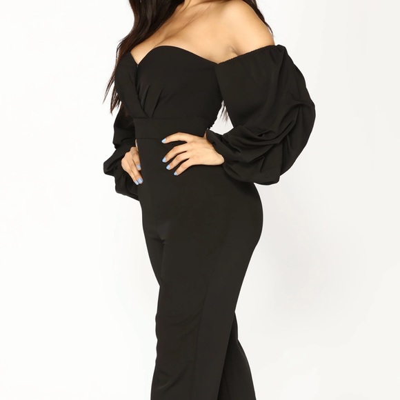 Fashionova Ryana Off Shoulder Jumpsuit - Black - Picture 3 of 6